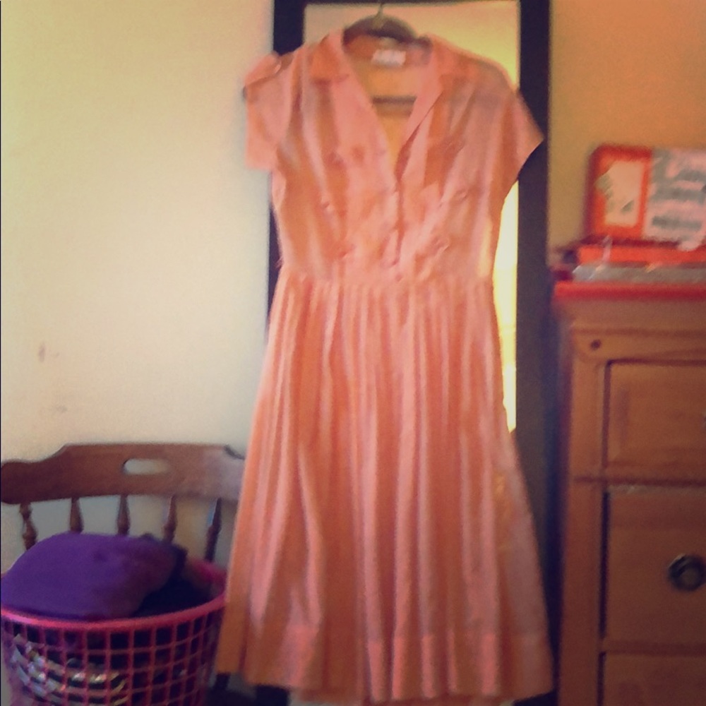 Vintage Toni Todd peach colored dress!